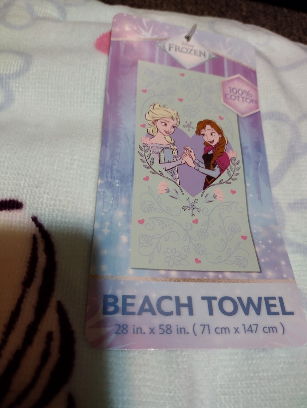 Disney Frozen Beach Towel 28" 58" 100% Cotton